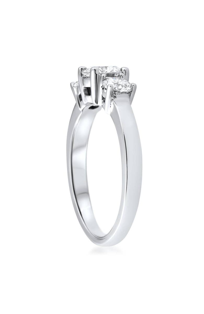 Bliss Diamond 1 1/2ct 3 Stone Round Diamond Engagement Ring 14K Gold Lab Grown, Alternate, color, 14K White Gold