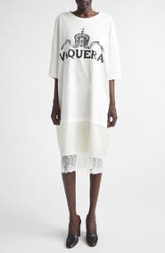 Vaquera Mixed Media Graphic T-Shirt Dress