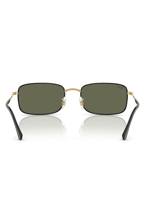 Ray Ban Ray-ban 61mm Polarized Rectangular Sunglasses In Black