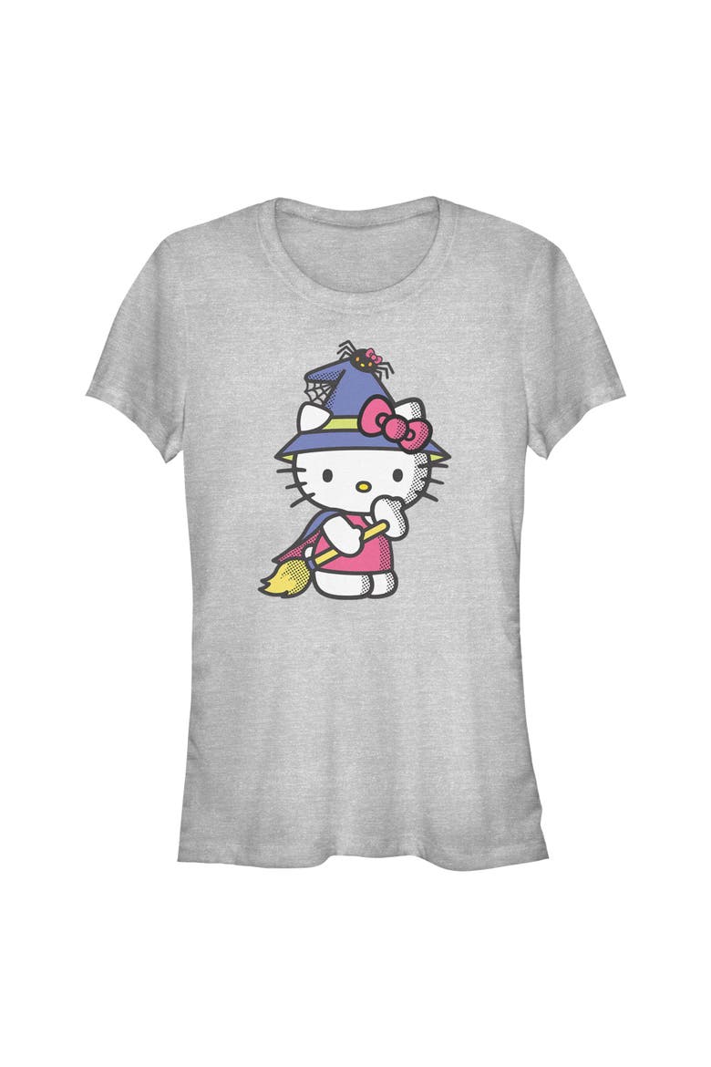 Junior's Hello Kitty Halloween Party Costume  Graphic T-Shirt, Main, color, Athletic Heather