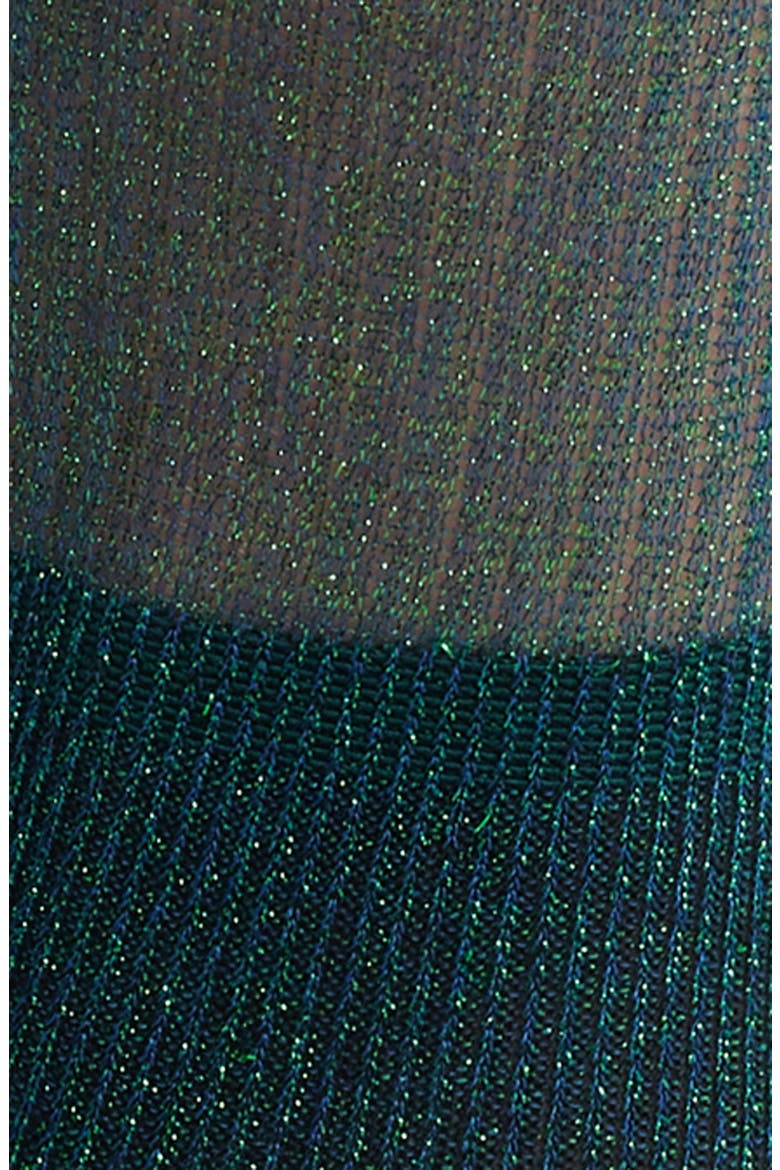 Shimmery Lights Crew Socks, Alternate, color, BLUE GREEN