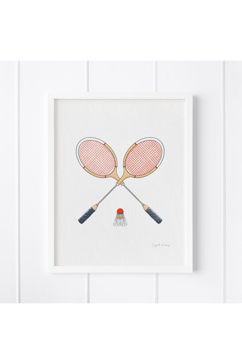 Badminton Framed Museum Quality 8" x 10" Art Print, Main, color, Multicolored