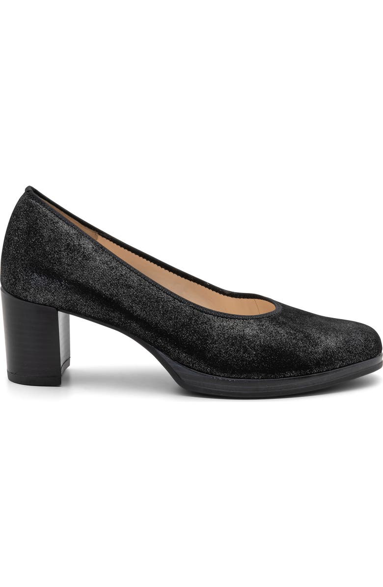 ara Glitter Pump, Alternate, color, Black Glitter Metallic