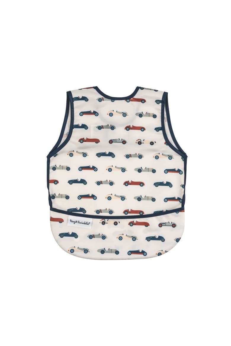 Mess-Proof and Waterproof Baby Apron Bib, Main, color, Vintage Cars