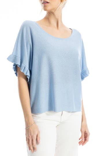 Max Studio Flutter Sleeve Sweater