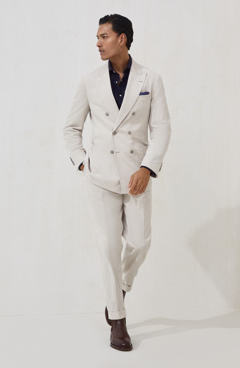 Brunello Cucinelli Corduroy trousers, Alternate, color, Ivory