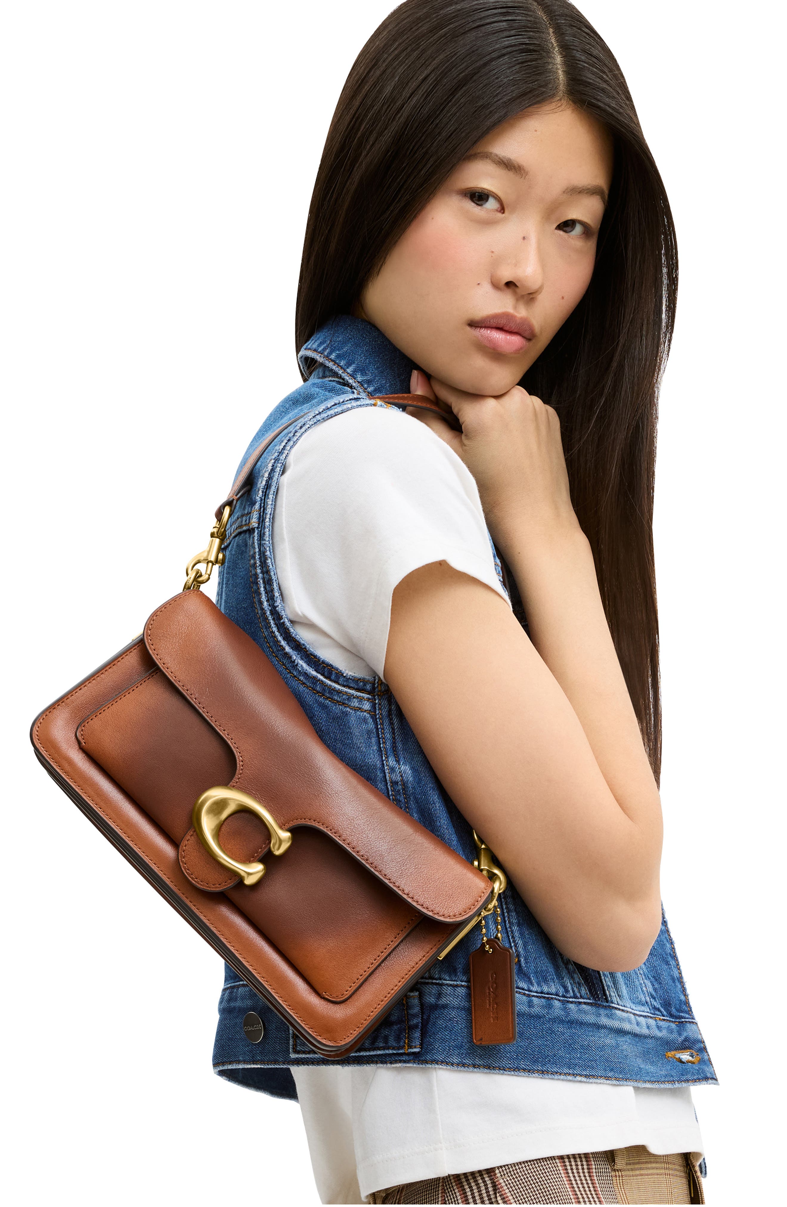 Tabby 26 Leather Shoulder Bag, Alternate, color, BROWN