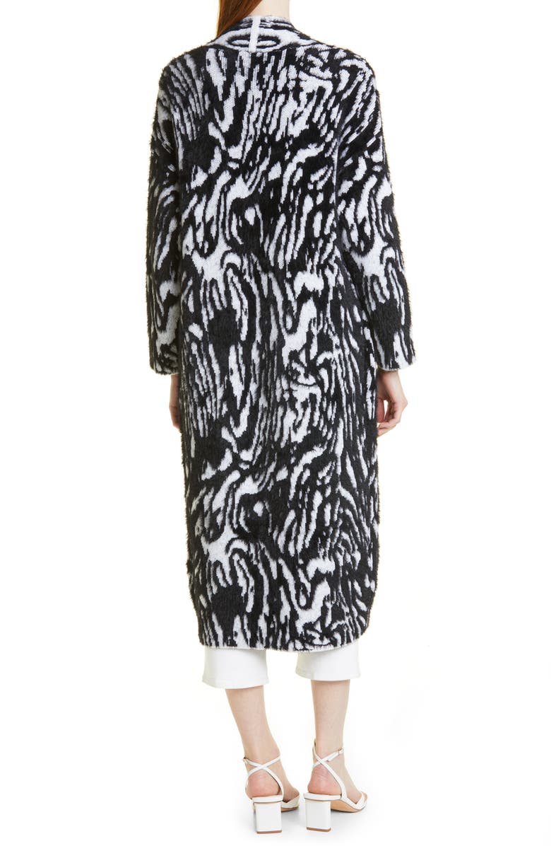 Ted Baker London Tarra Animal Print Jacquard Long Cardigan, Alternate, color,