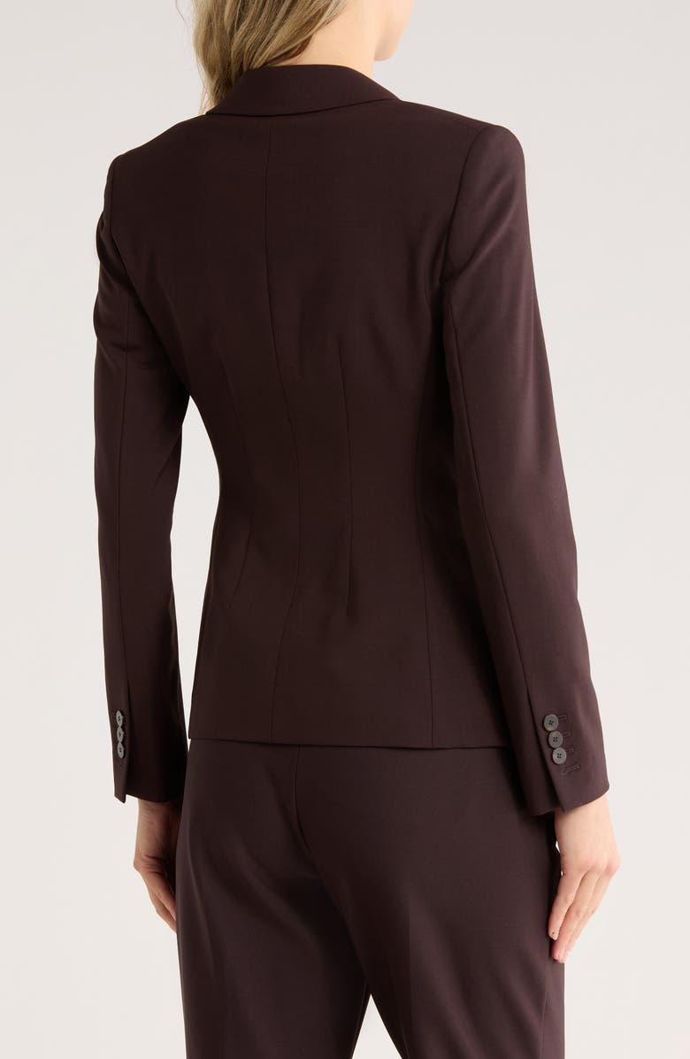 Theory Angled Stretch Wool Blazer, Alternate, color, Redwood