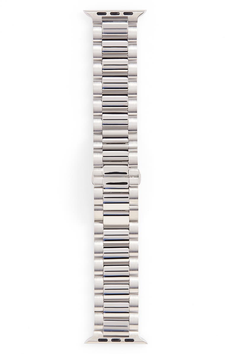 Shinola 3-Link Runwell 24mm Apple Watch<sup>®</sup> Bracelet Watchband, Main, color,