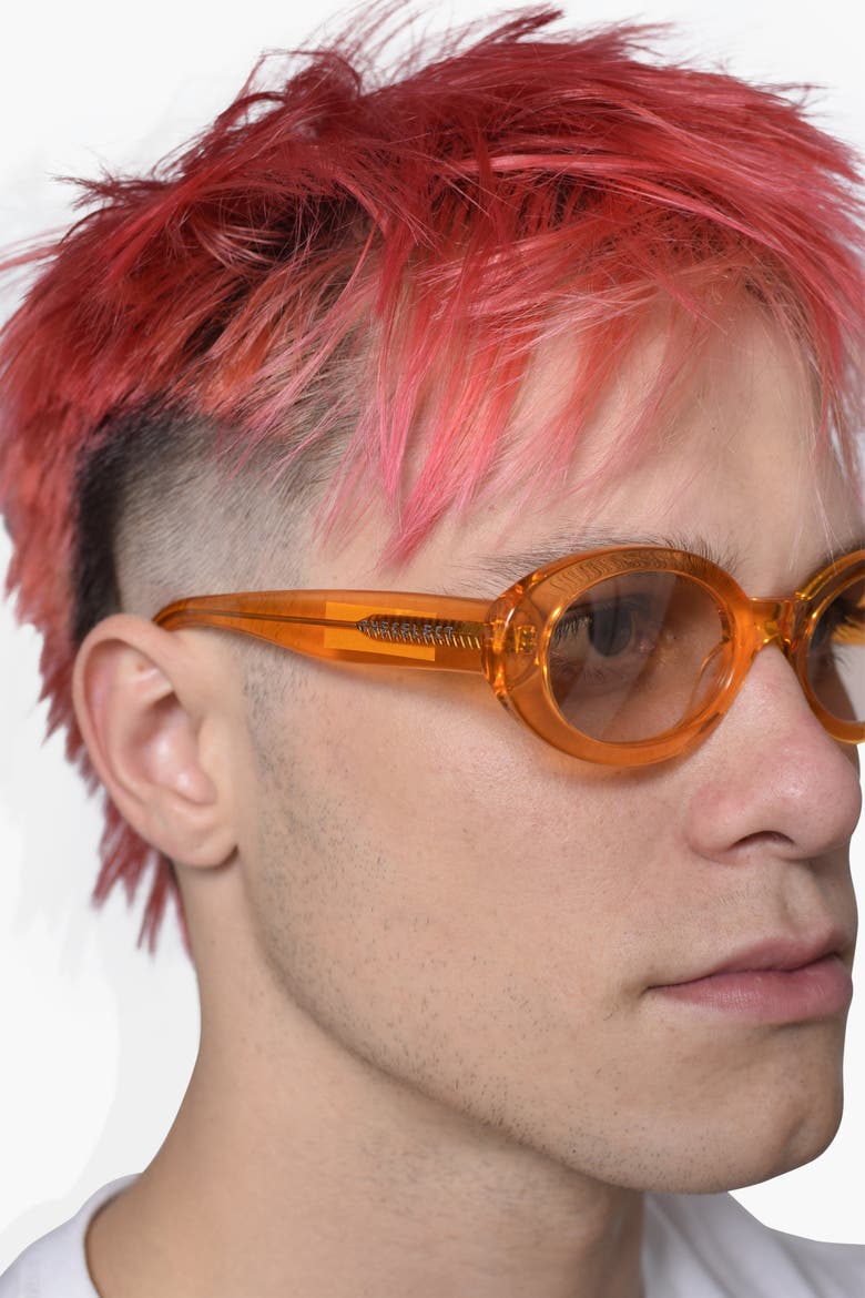 OVAL Sunglasses, Alternate, color, Orange