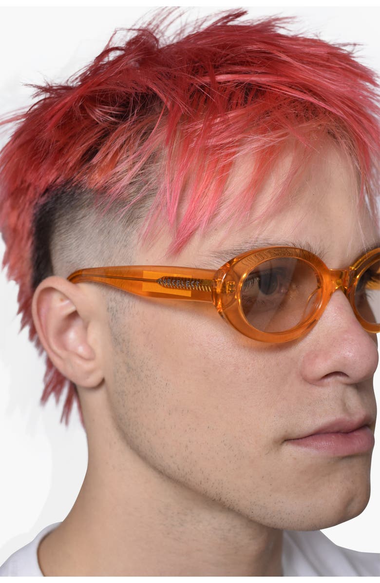 THE CELECT OVAL Sunglasses, Alternate, color, Orange