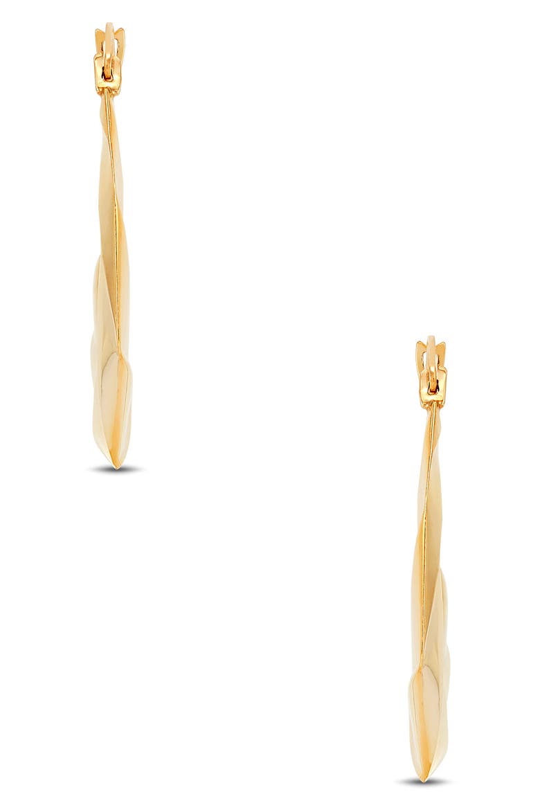 Octagonal Hoop Earrings, Alternate, color, YELLOW GOLD
