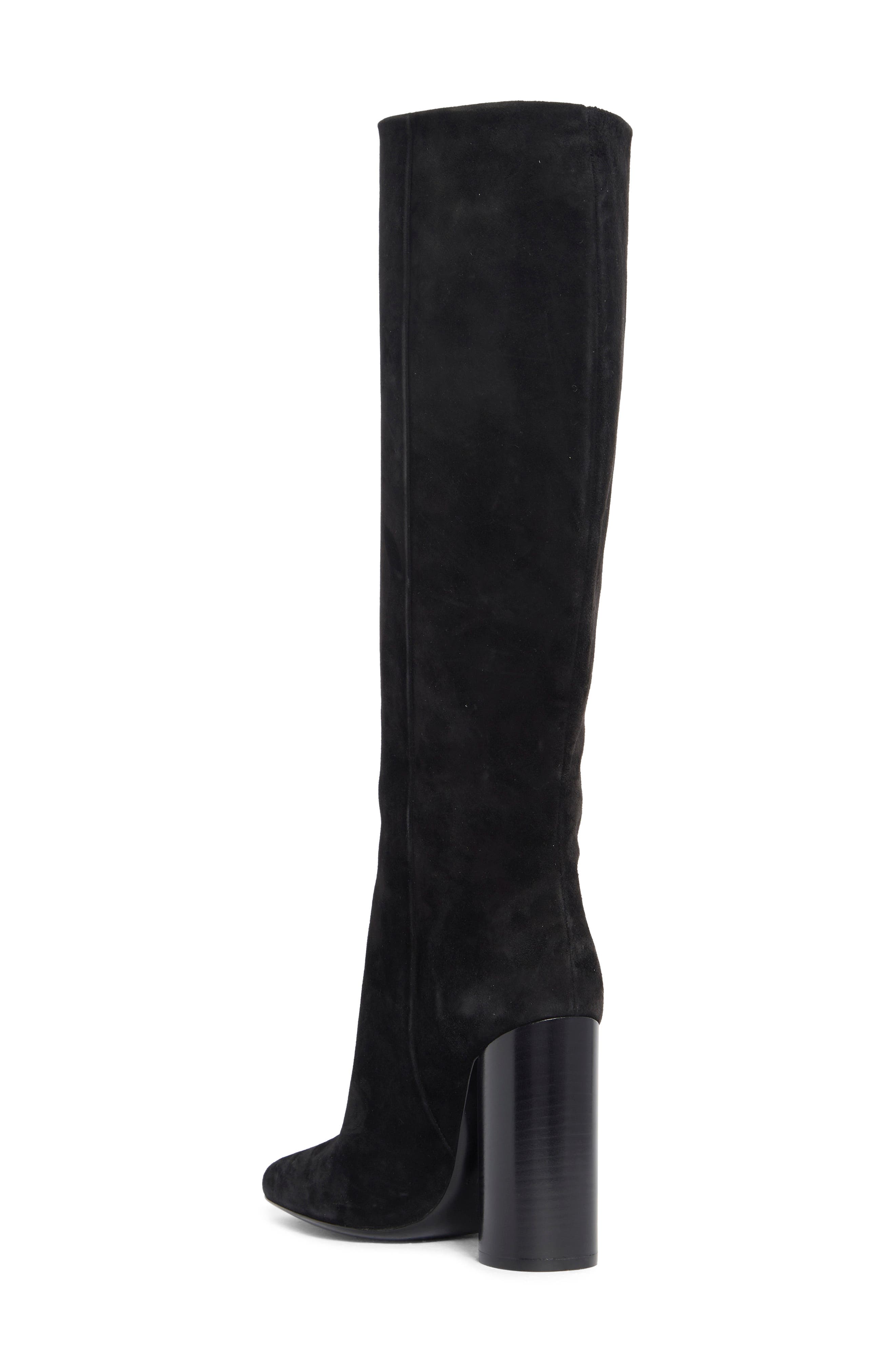 FERRAGAMO Pampero Suede Tall Boot, Alternate, color, Black