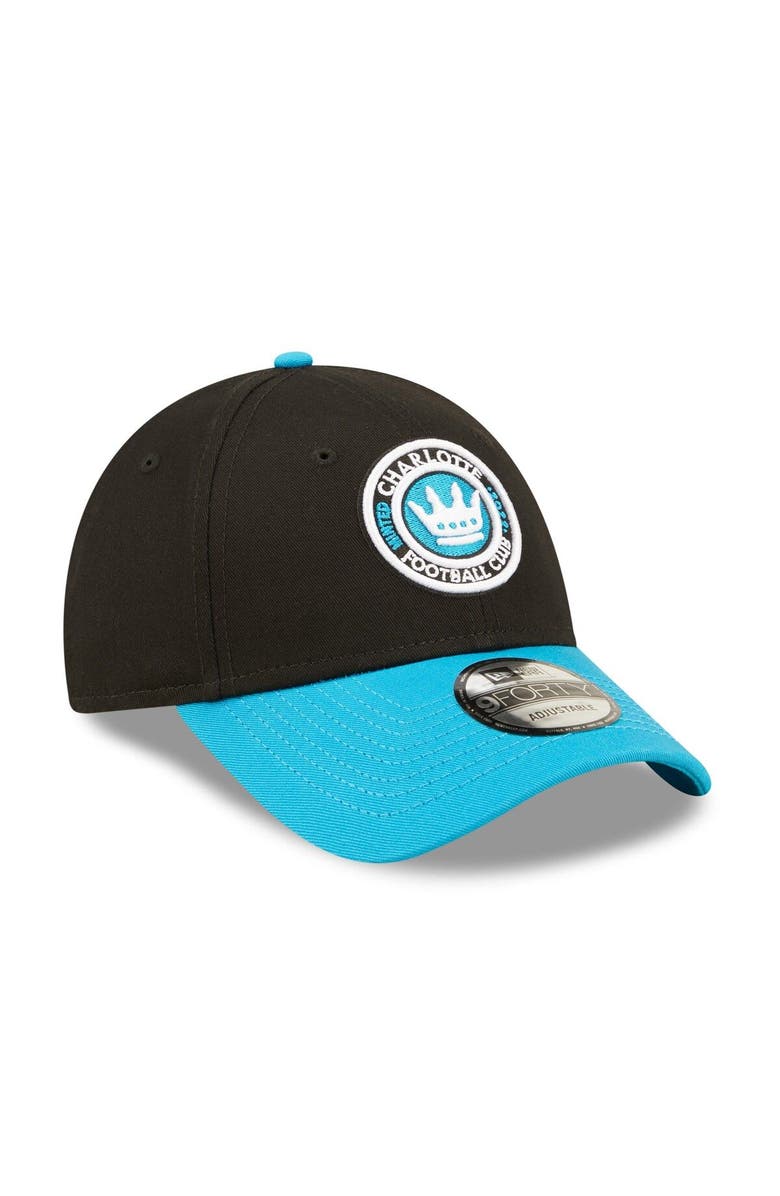 New Era Men's New Era Black/Blue Charlotte FC Basic 9FORTY Adjustable Hat, Alternate, color, Black