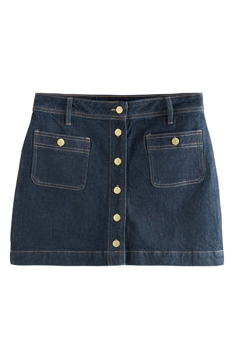 NEXT Patch Pocket Denim Miniskirt, Alternate, color, Blue
