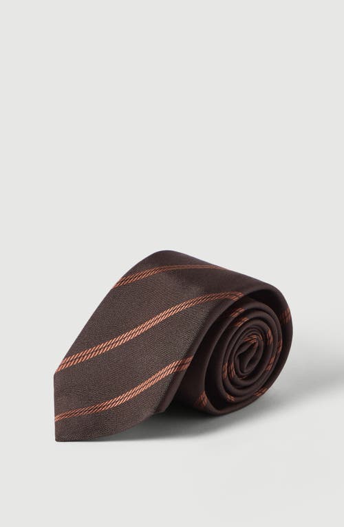 Brunello Cucinelli Striped Silk Tie In Multi