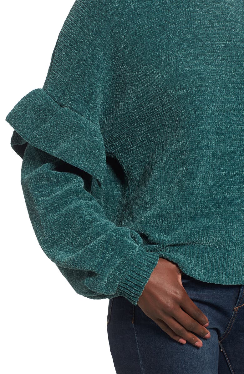 BP. Ruffle Chenille Sweater, Alternate, color, 