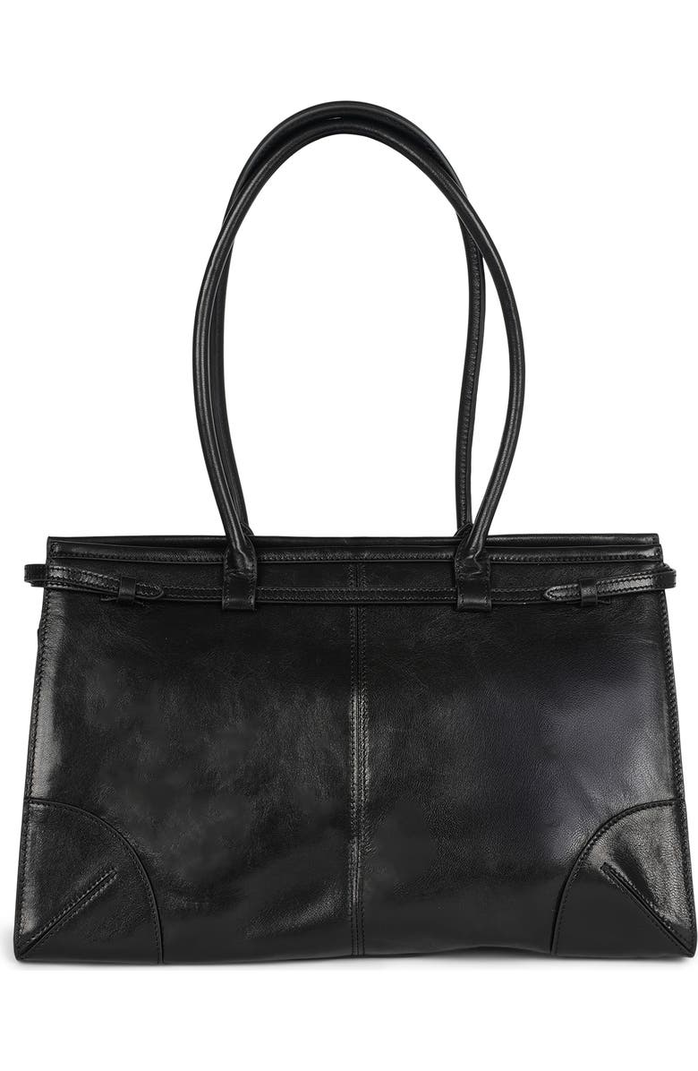 Jeffrey Campbell Palomino Leather Satchel, Alternate, color, Black
