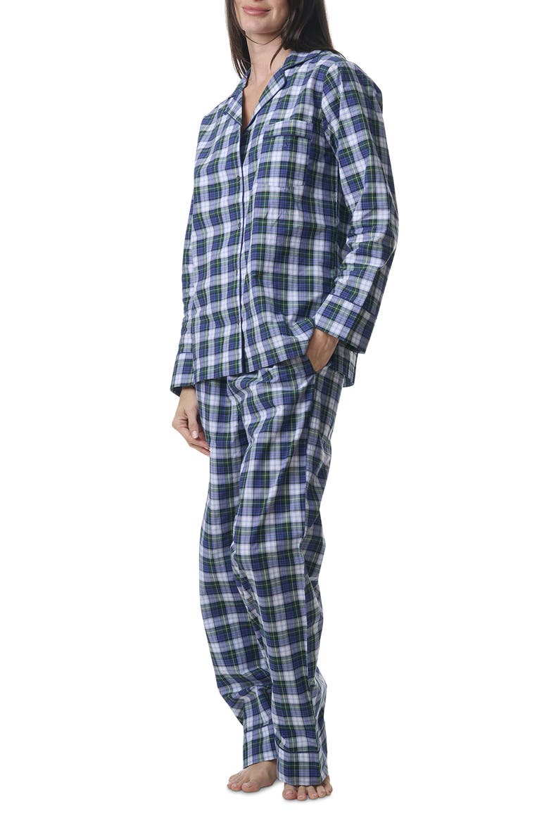 Madison Plaid Cotton Pajamas, Alternate, color, BALSAM TARTAN
