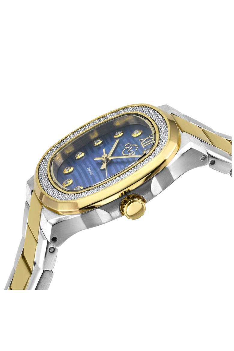 Potente Two-Tone Swiss Diamond Bracelet Watch, 33mm - 0.012ct., Alternate, color, TWO TONED SS IPYG