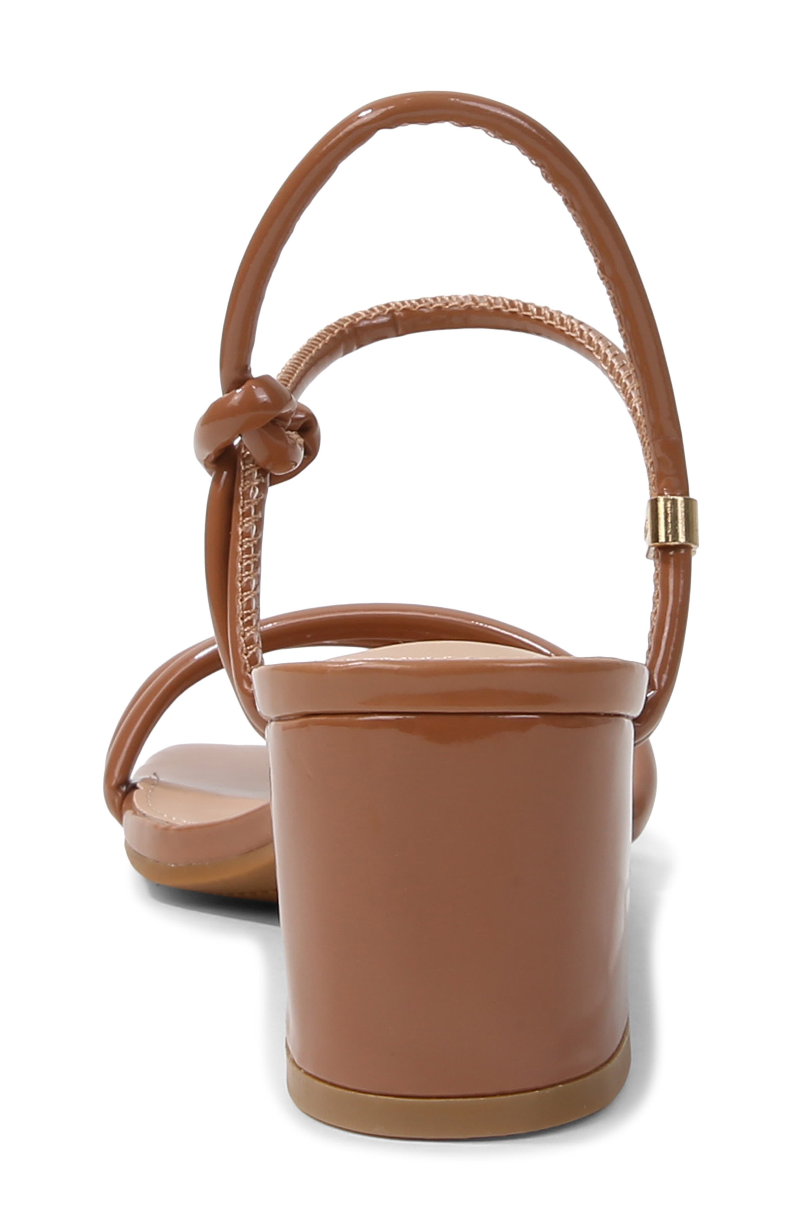Elayna Strappy Cube Heel Sandal, Alternate, color, CAMEL