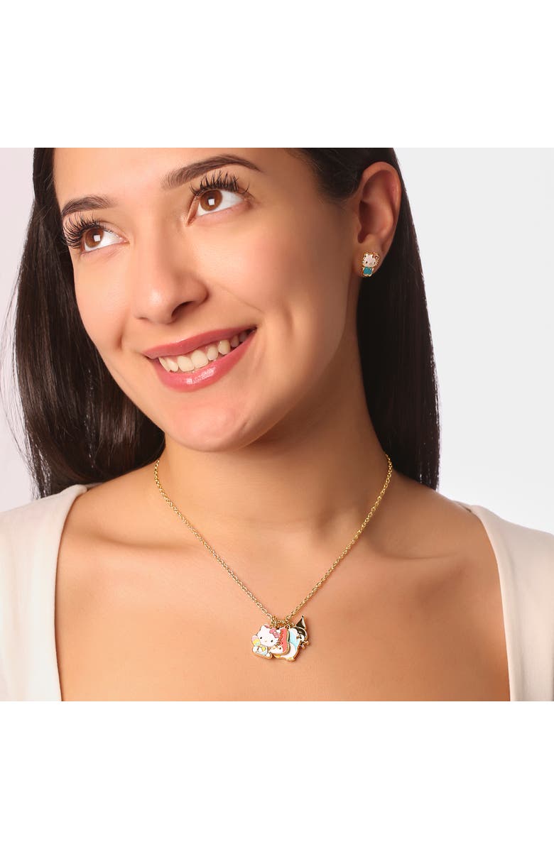 Hello Kitty & Friends Charm Set DIY With Necklace Chain, Alternate, color, Gold