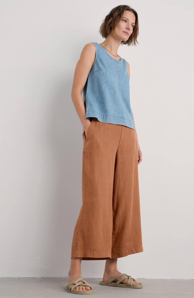 Seasalt Cornwall Merrivale Linen Culottes, Alternate, color, Chutney