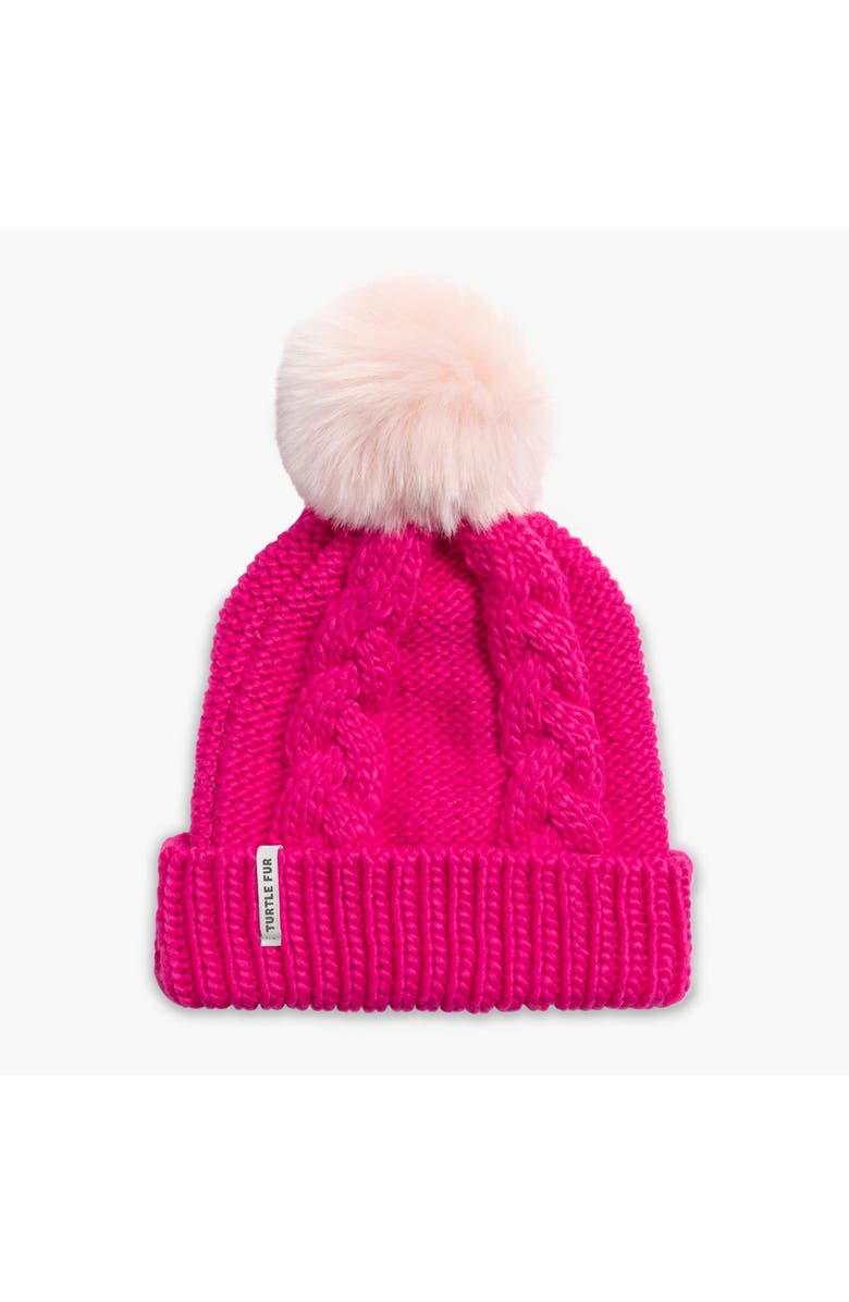 Turtle Fur Youth Lizzy Winter Hat, Main, color, Pink