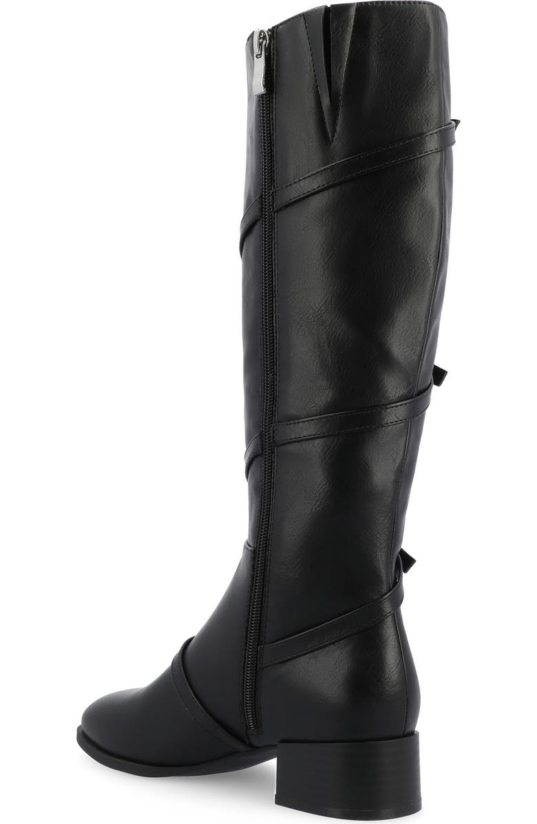 Journee Collection Elettra Buckle Knee High Boot, Alternate, color, Black