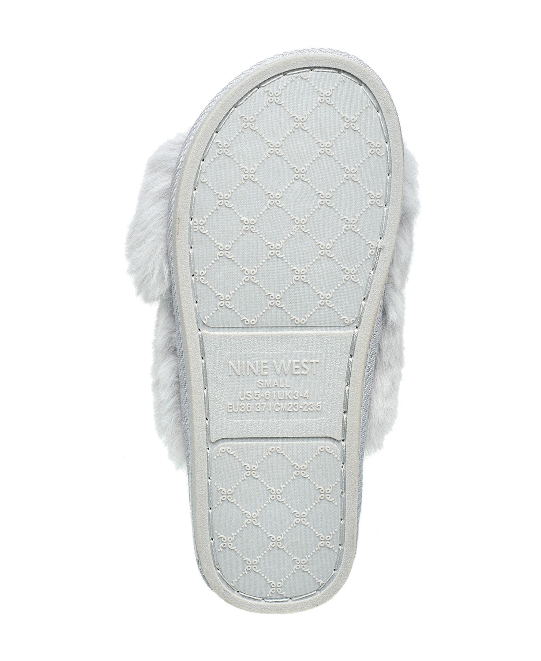 X-Band Faux Fur Slippers, Alternate, color, Ash Grey