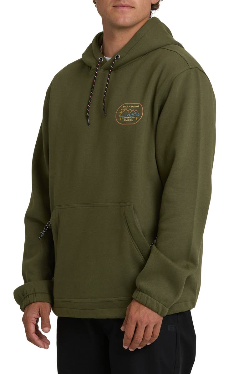 Billabong Compass A/Div Fleece Graphic Hoodie, Alternate, color, Winter Moss