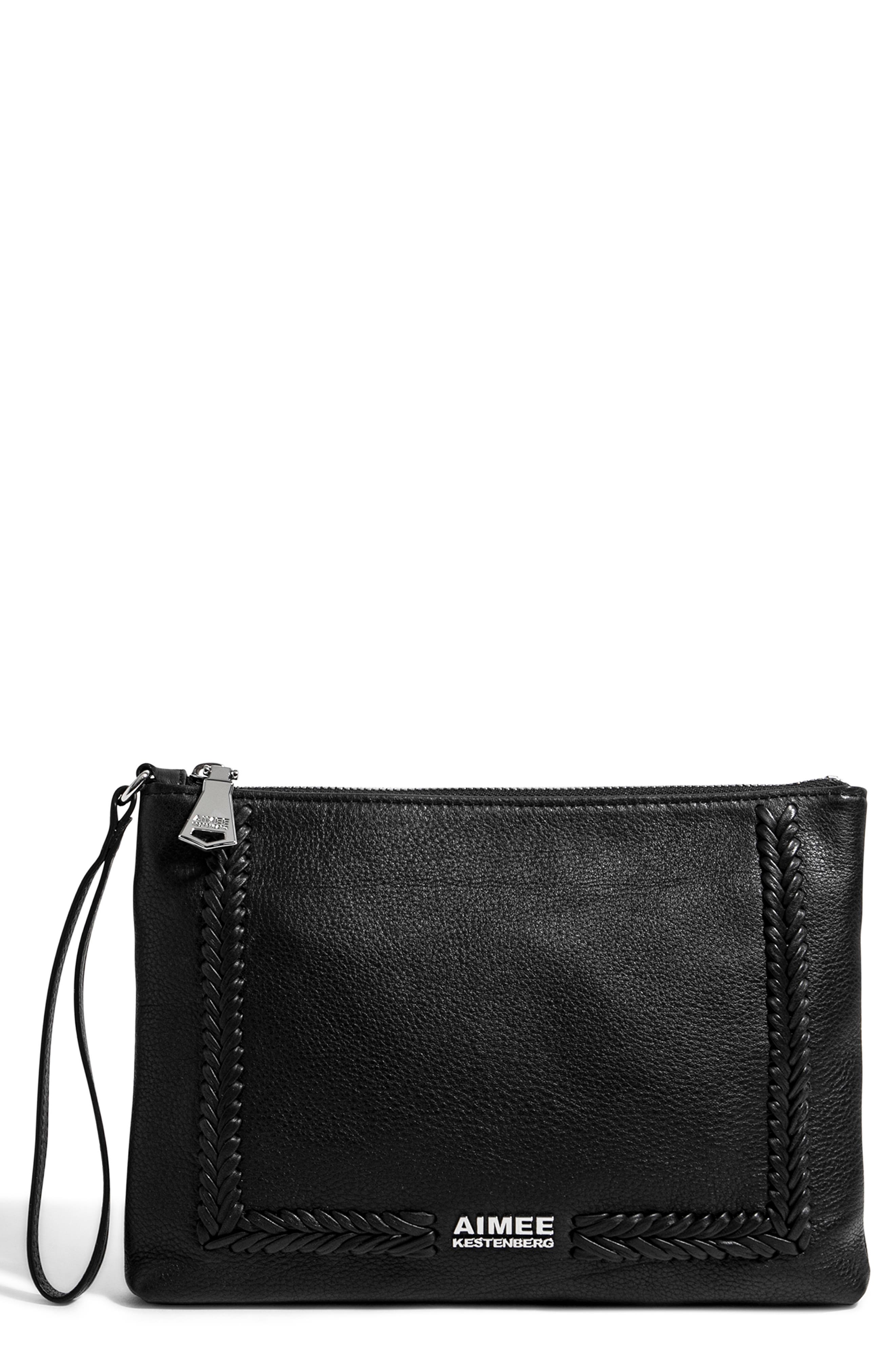 Aimee Kestenberg Vibes Leather Wristlet, Main, color, 