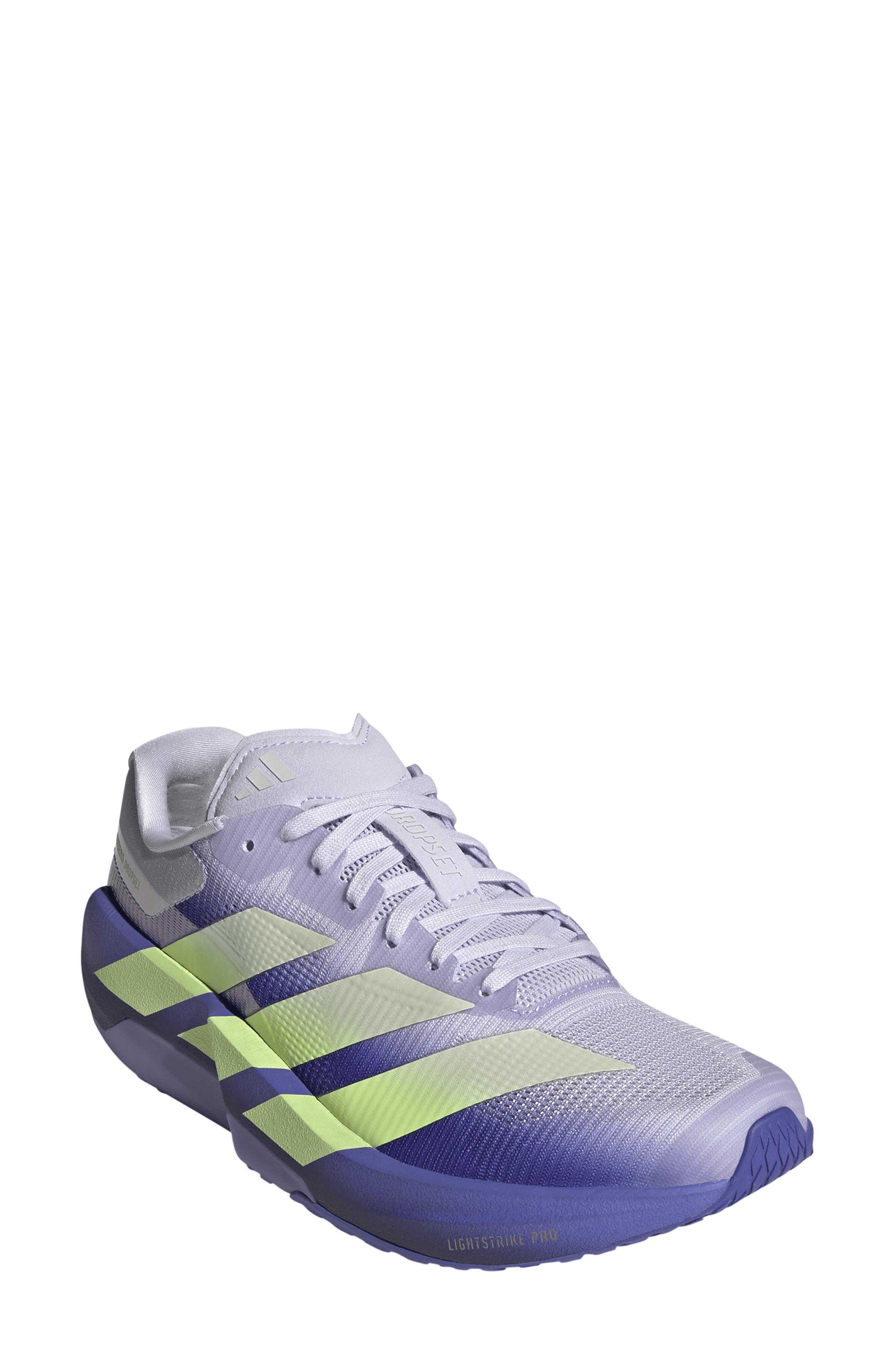 Adizero Dropset Pro Training Shoe, Main, color, PURPLE/ZERO MET/PURPLE
