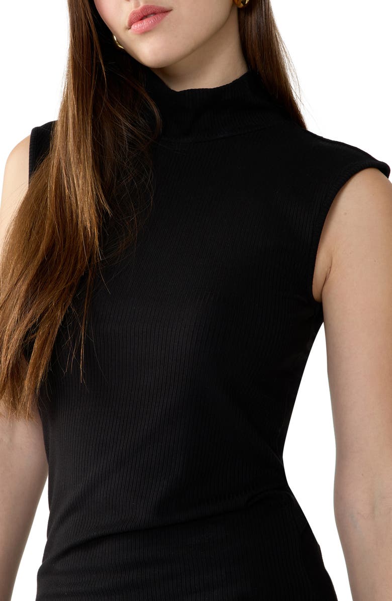 Sanctuary Essential Mock Neck Rib Sleeveless Sweater, Alternate, color,