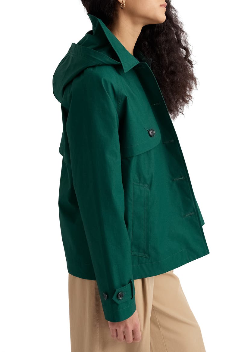 Neap Tide Waterproof Organic Cotton Jacket with Removable Hood, Alternate, color, WATSON GREEN