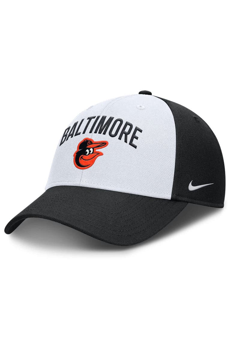 Men's Nike White/Black Baltimore Orioles Club Performance Adjustable Hat, Main, color, White