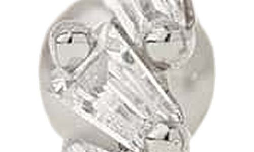 Made By Mary Triple Baguette Stud Earrings In Silver