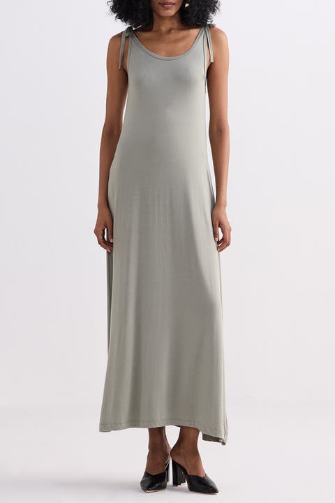 Tie-Detail Maxi Dress
