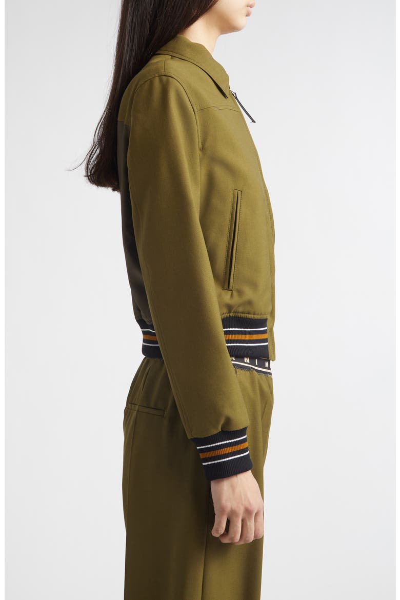 Virgin Wool Bomber Jacket, Alternate, color, 00V51DUSTY OLIVE