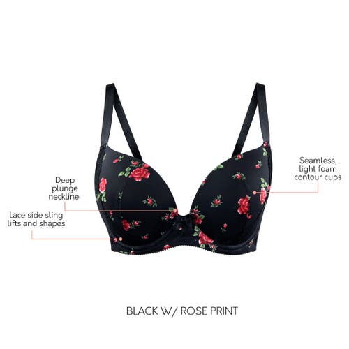 Parfait Casey Plunge Molded T-shirt Bra In Black