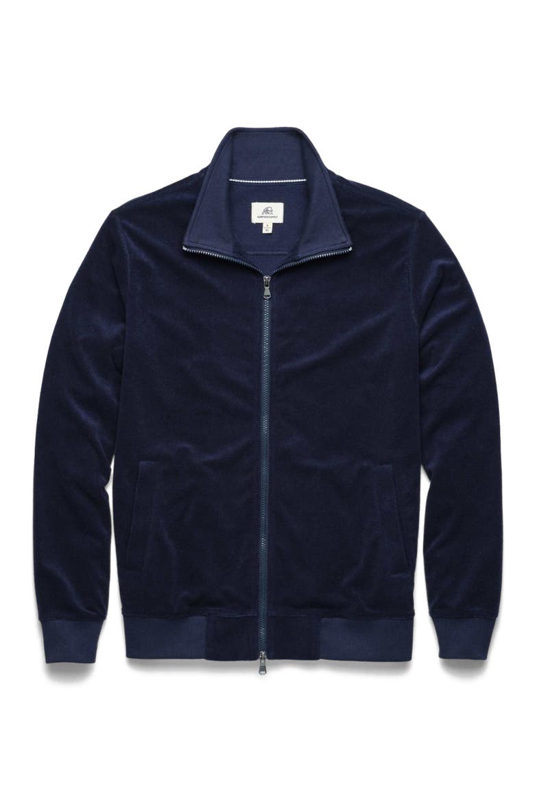 Frank Saltwater Terry Track Jacket, Main, color, Navy Blazer
