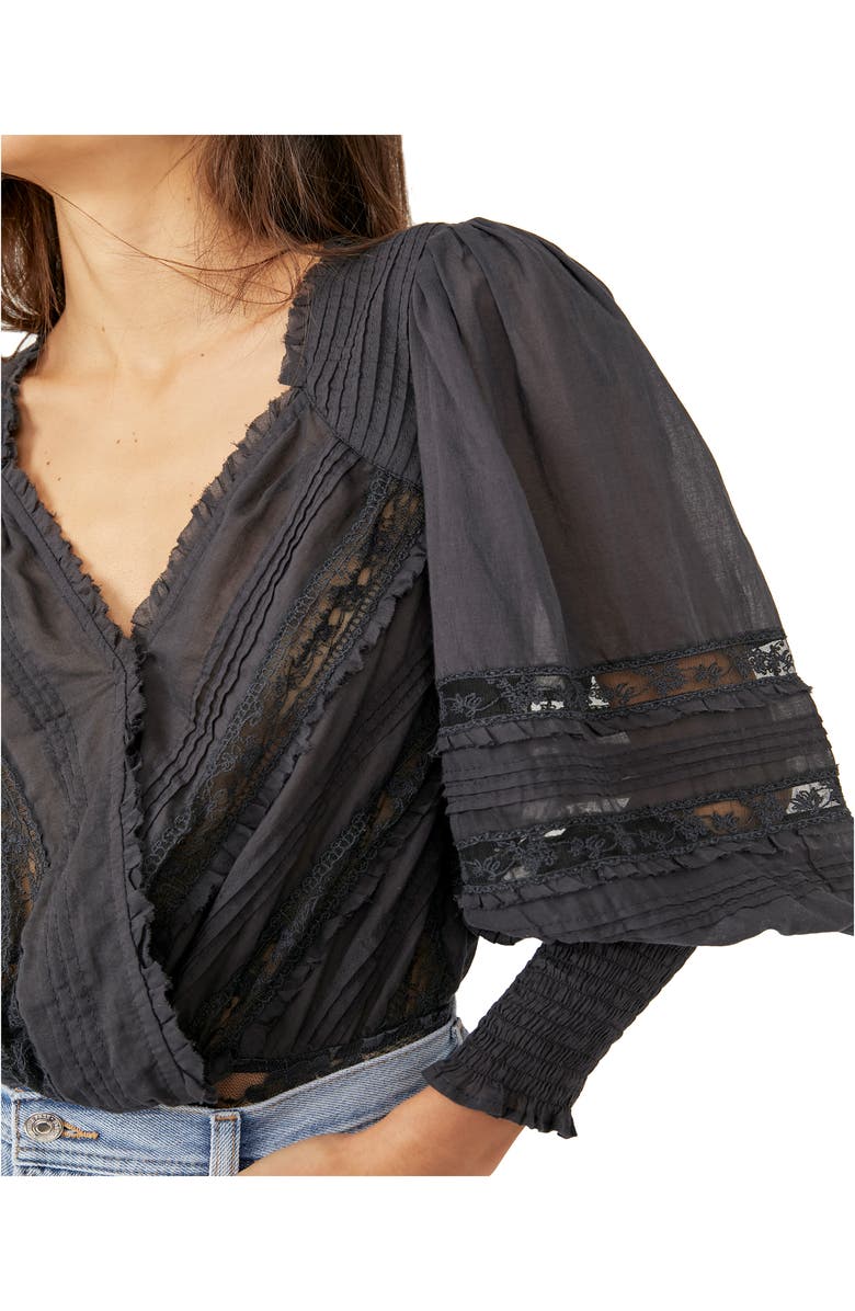 Free People The Eloise Smocked Bodysuit, Alternate, color,