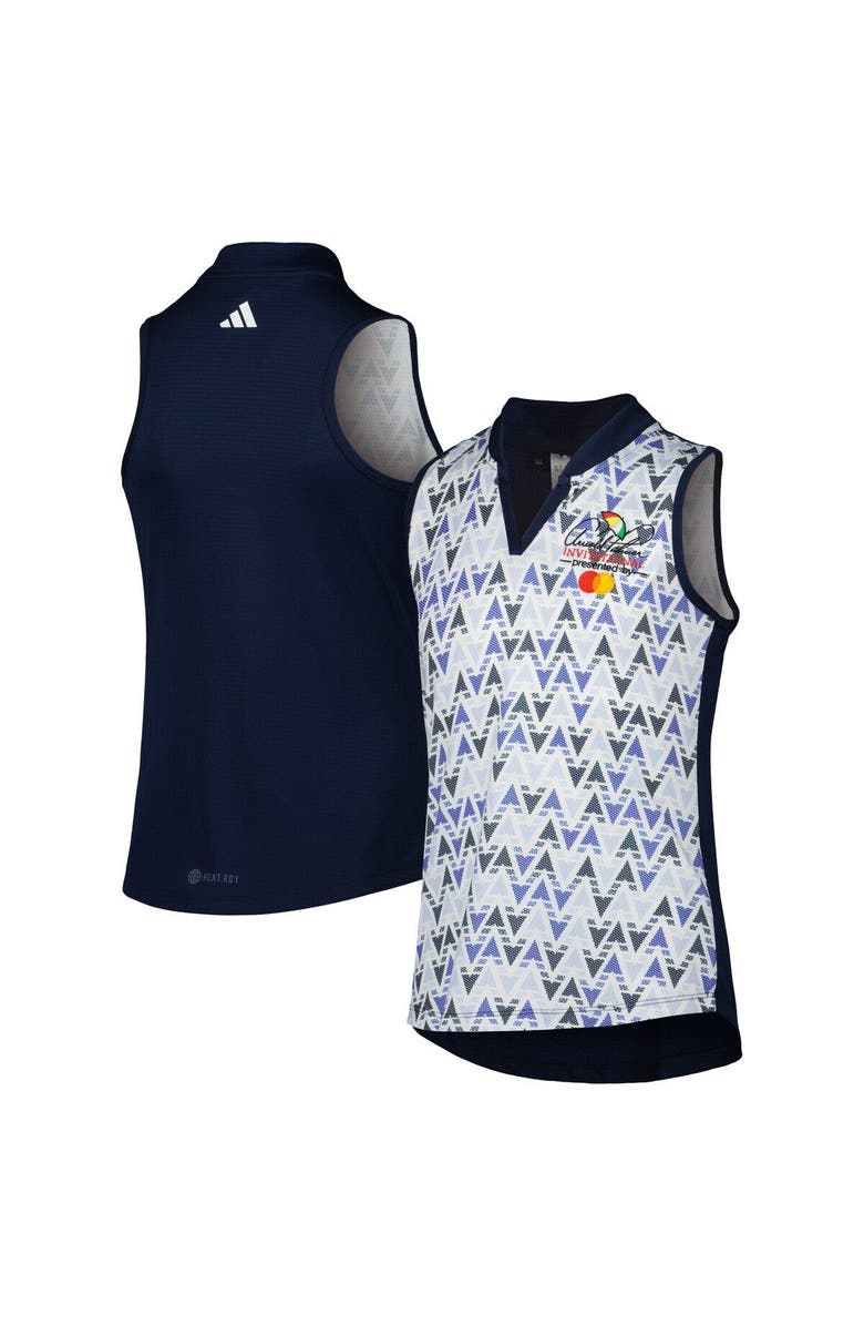adidas Girls Youth adidas Navy Arnold Palmer Print HEAT.RDY Polo, Main, color, Navy