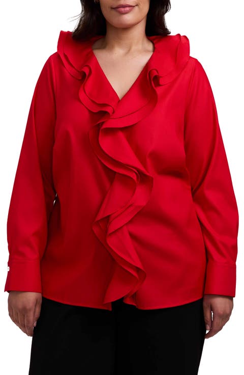 Shantel Ruffle Long Sleeve Top