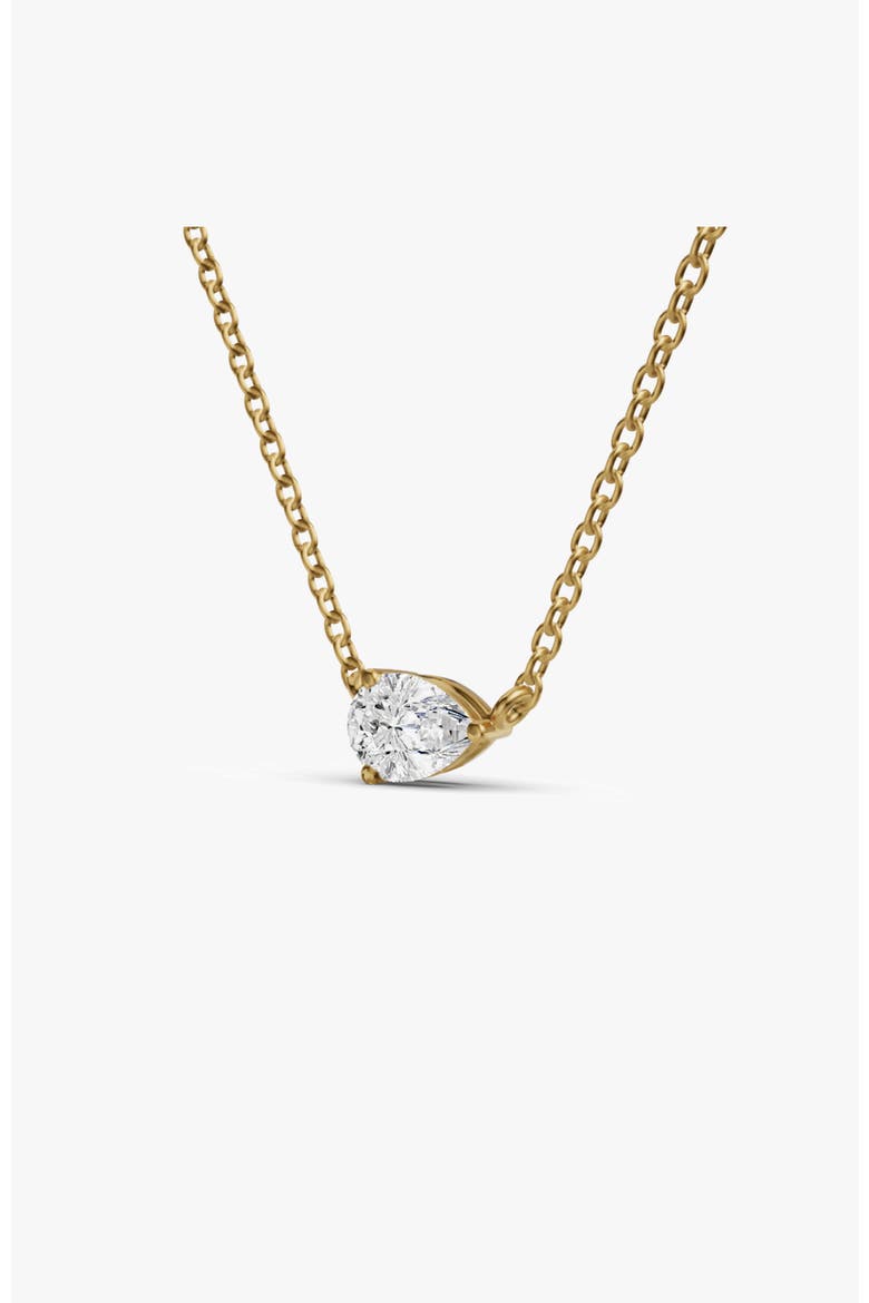 14K Gold 1 ct Lab Grown Pear Shape Diamond Pendant, Alternate, color, Yellow Gold