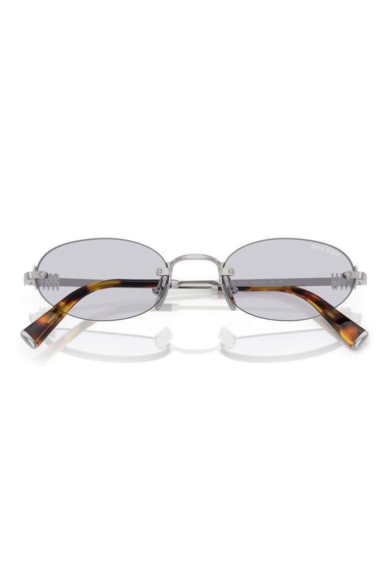 Miu Regarde 51mm Oval Sunglasses, Alternate, color, SILVER / LILLAC
