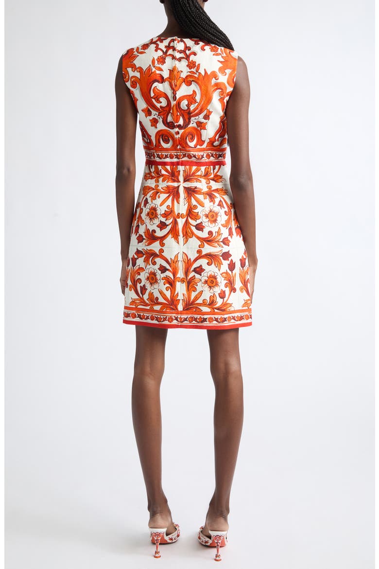 Majolica Print Cotton Minidress, Alternate, color, S9000 VARIANTE ABBINATA