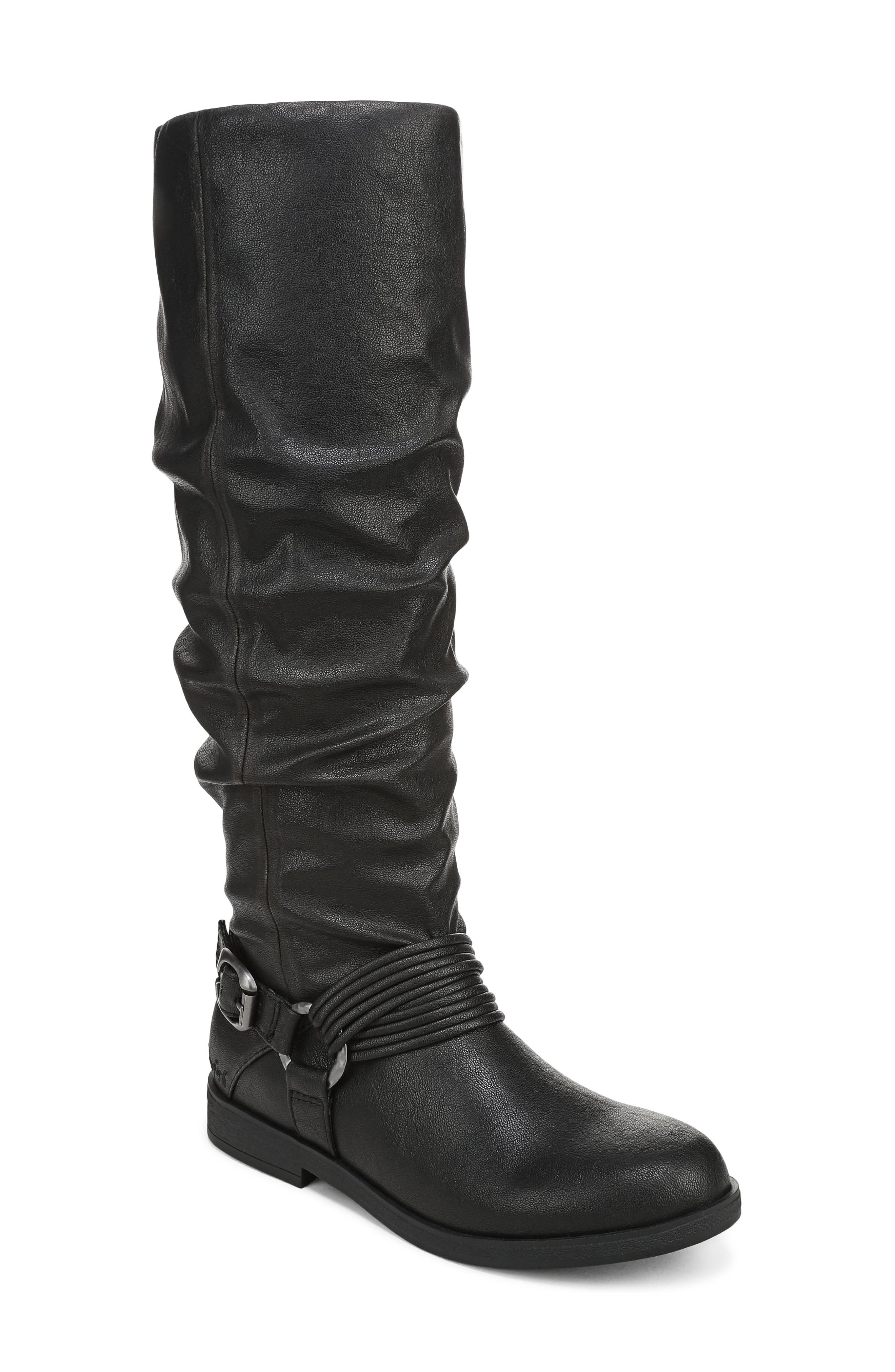 BLACK FAUX LEATHER