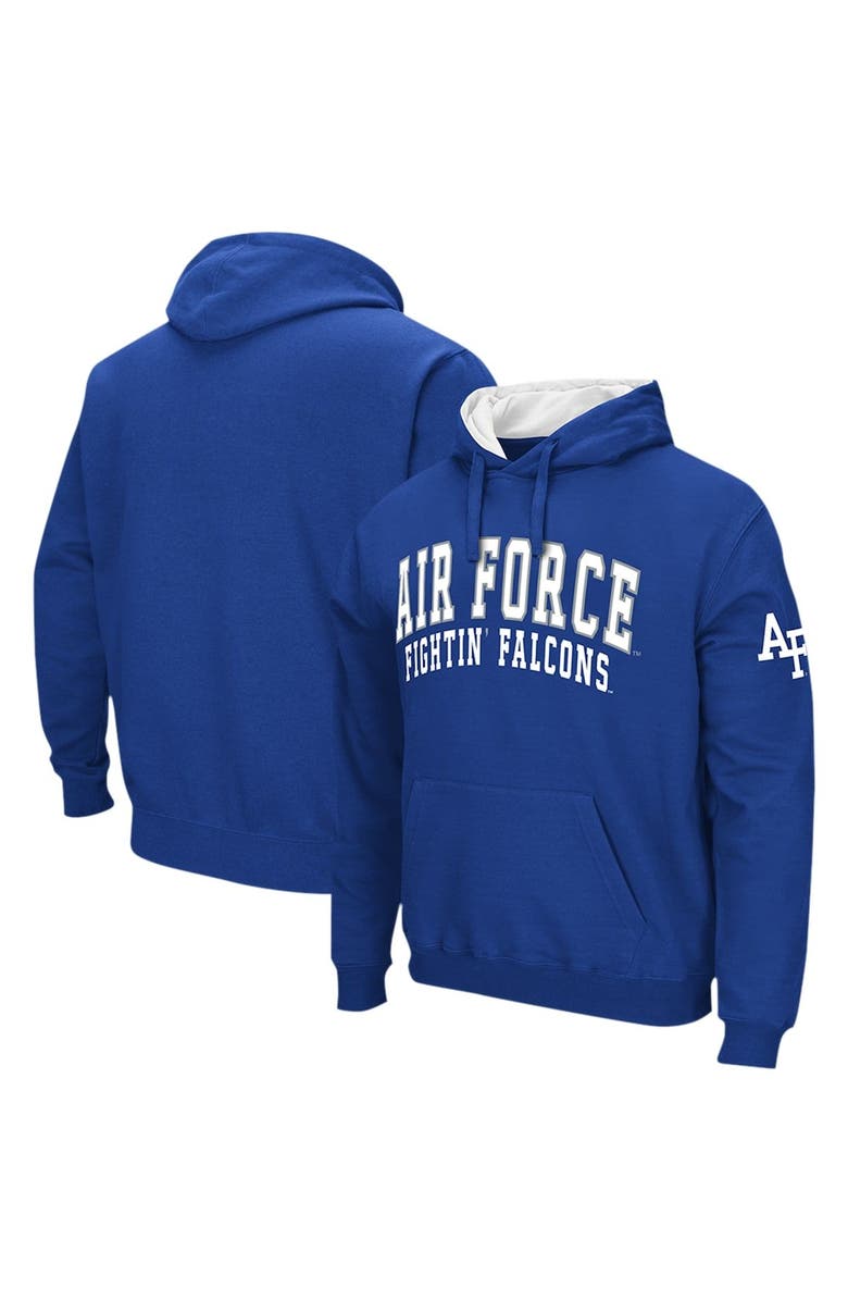 COLOSSEUM Men's Colosseum Royal Air Force Falcons Double Arch Pullover Hoodie, Main, color, Royal